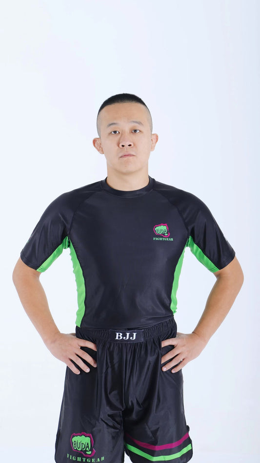 Black and green Short sleeve