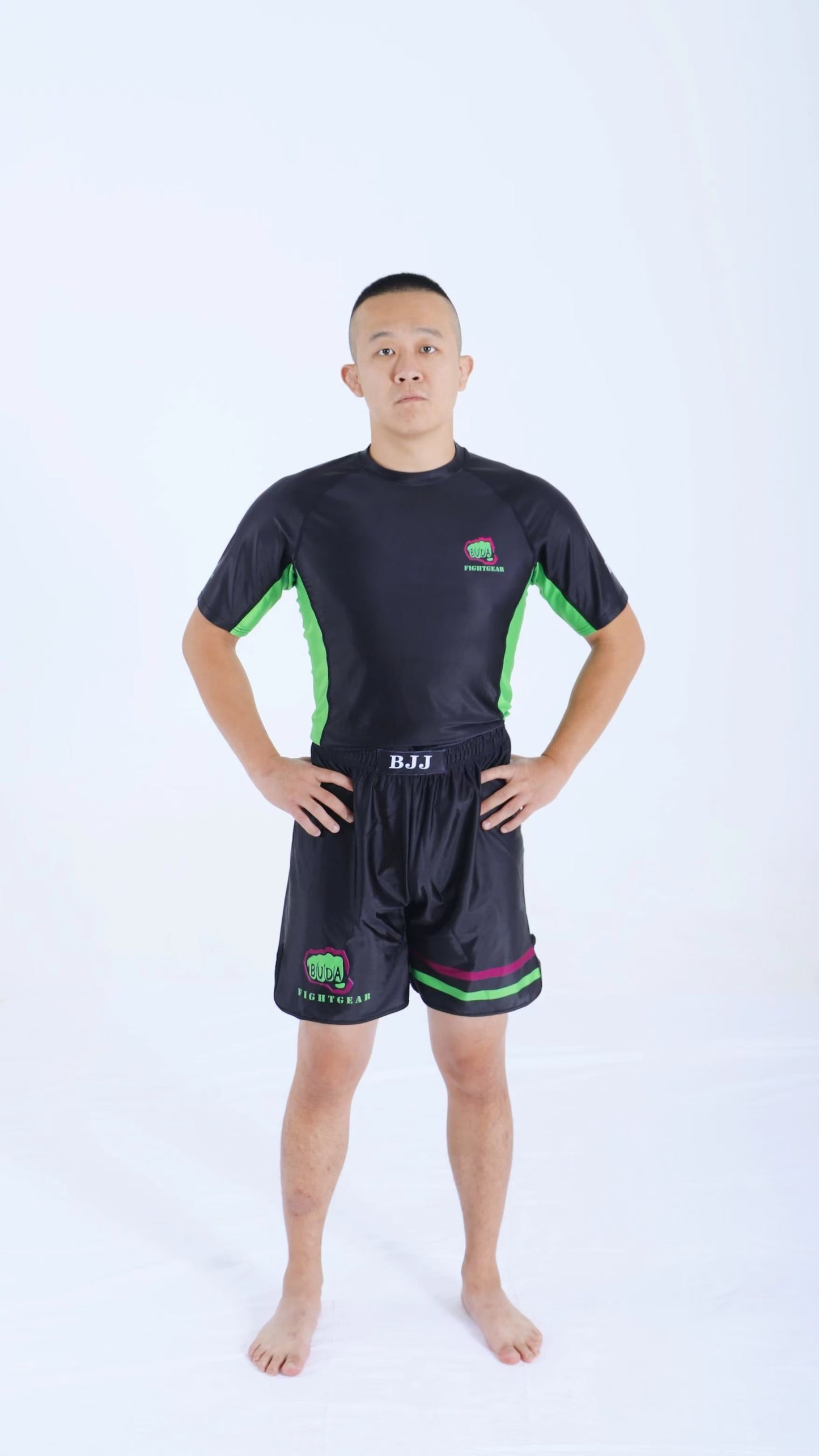 Black and green Short sleeve